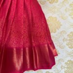 Traditional South Indian Pink Kanchipuram Pattu Frock for you Little Girl (Ready to Dispatch)