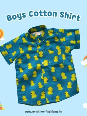 Super Comfortable and Stylish 100% Cotton Kids Shirt - Yellow Duck Print