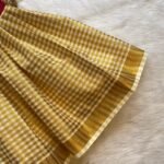 Pink Brocade * Kerala Checked Fabric Kasavu Frock (Pre Booking)