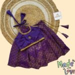 Voilet Brocade Silk Paavadai & Sattai (Pre Booking)