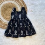 Black Fish Pure Cotton Sleeveless Frock (Pre-Booking)