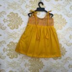 Yellow Paithani Silk Knot Frock  - Midi length (Ready To Dispatch)