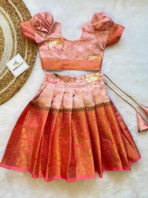 Baby Pink Pichwai Silk Lehenga Set for Cute Divas -(Ready to Dispatch)