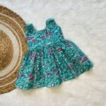 Light Blue Pure Cotton Sleeveless Frock (Pre-Booking)