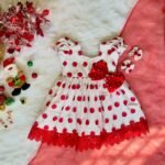 Red & White Polka Dot Christmas Frock (Jingle Bells Edits) - Pre Booking