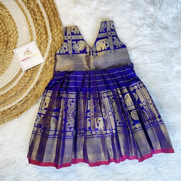 Blue Banarasi Silk frock (Pre-Booking)