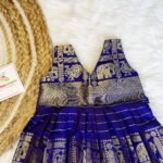 Blue Banarasi Silk frock (Pre-Booking)