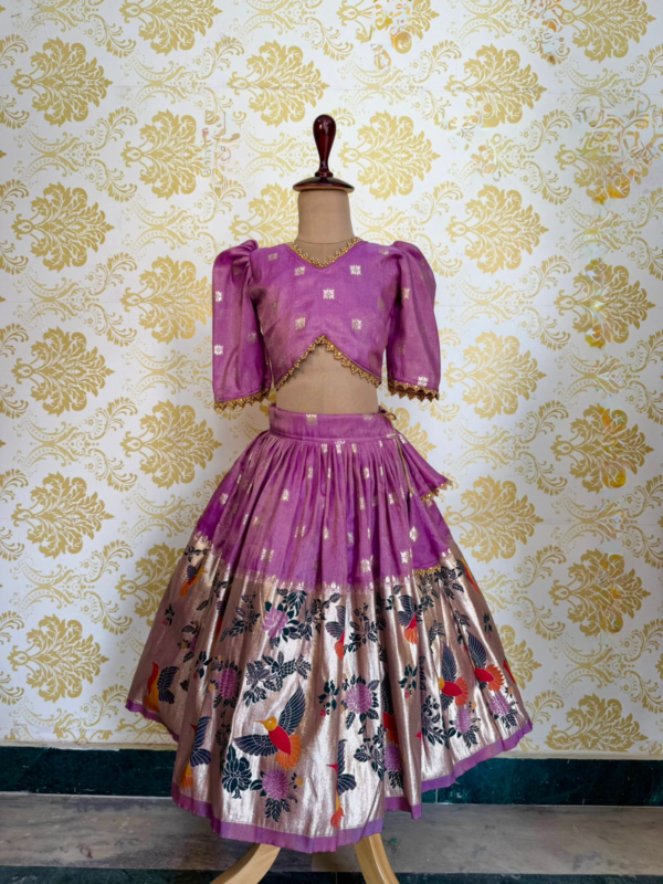 Luxuries Lehenga Set in Premium Banarasi Fabric Paithani Border - THE LILAC (Pre Booking)