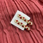 Red & White Kundan Stone Work Alligator Hair Clip for Kids & Girls - MODEL 13