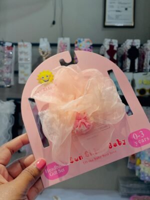 Bow Headband for Babies - Pink Flower (Ready to Dispatch)