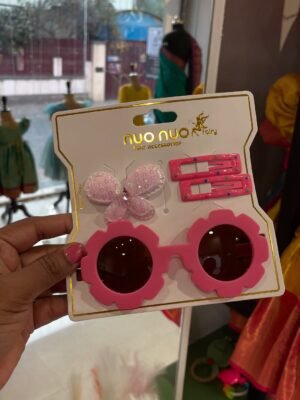 Baby Sunglass with Hair Clip set - PINK (Ready to Dispatch)