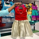 Silver Tissue Silk Frock and Red Velvet Shirt (Pre Booking)