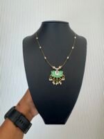 Green Lotus Pendant invisible necklace - INC001