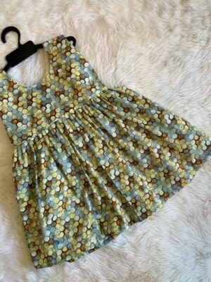 Light Grey Cotton Sleeveless Frock (Pre-Booking)