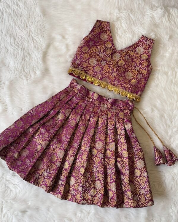 Banarasi weave Pattu Lehenga Set - Lovely Purple (Pre Booking)