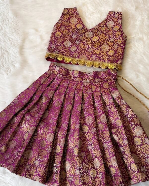 Banarasi weave Pattu Lehenga Set - Lovely Purple (Pre Booking)