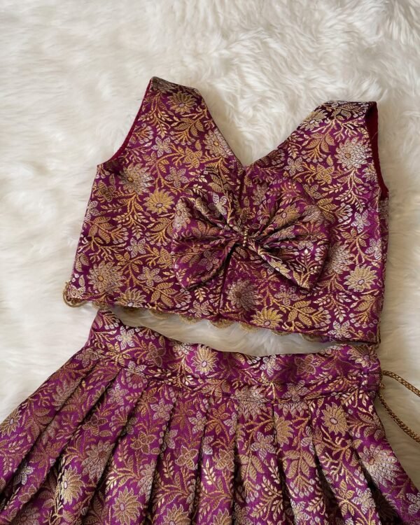 Banarasi weave Pattu Lehenga Set - Lovely Purple (Pre Booking)