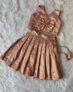 Banarasi weave Pattu Lehenga Set - Blushing Peach (Pre Booking)