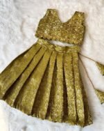 Banarasi weave Pattu Lehenga Set - Olive Green (Pre Booking)