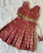 Banarasi weave Pattu Lehenga Set - Royal Maroon (Pre Booking)