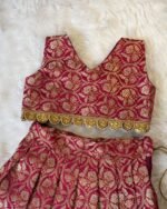 Banarasi weave Pattu Lehenga Set - Royal Maroon (Pre Booking)