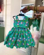 Sea Blue Floral Cotton Mini Skirt and Top(Summer Edits) - Pre Booking