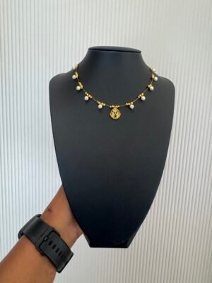 Green Ad stone Pendant invisible necklace - INC015