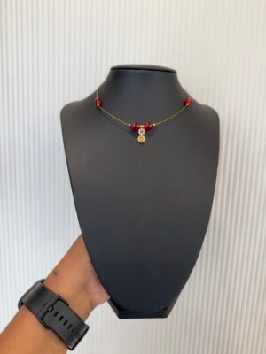Lakshmi Pendant Ad stone invisible necklace - INC014