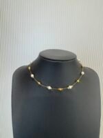 Pearls and Golden Balls invisible necklace - INC013