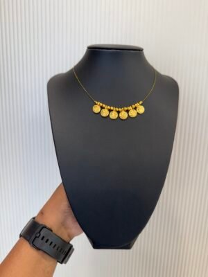 5 Lakshmi Coin Pendant invisible necklace - INC012