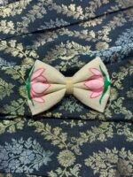 Pink Lotus Hand-painted Bow Alligator Clips – HPB01