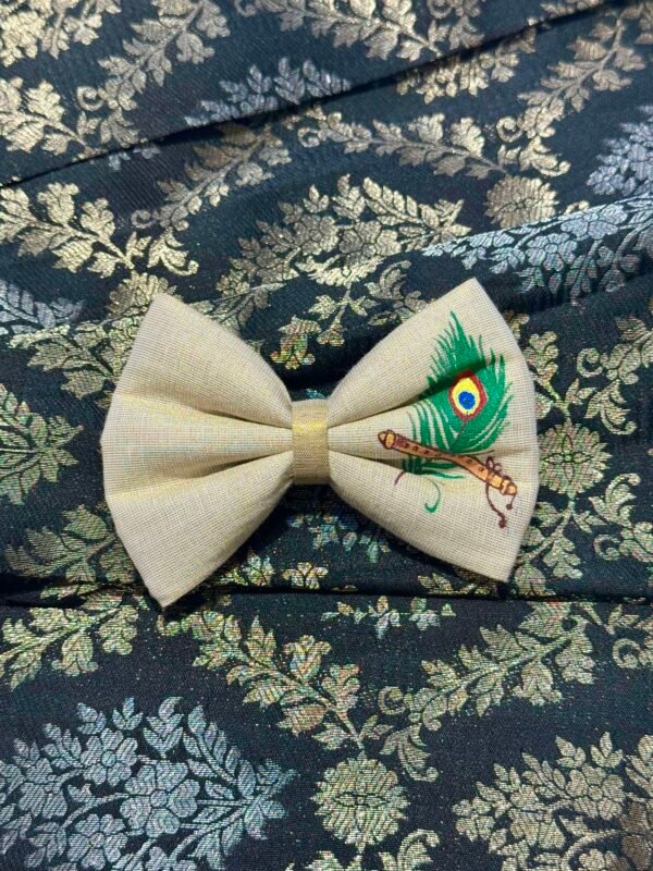 Peacock feather Hand-painted Bow Alligator Clips – HPB03