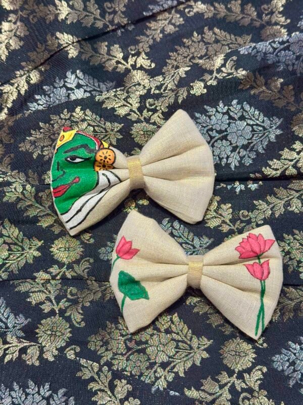 Hand-painted Bow Alligator Clips Combo (Pack of 2) – HPB06