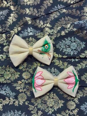 Hand-painted Bow Alligator Clips Combo (Pack of 2) – HPB10