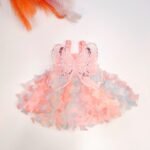 Pastel Pink Butterfly Soft Net Frock - Ready to Dispatch