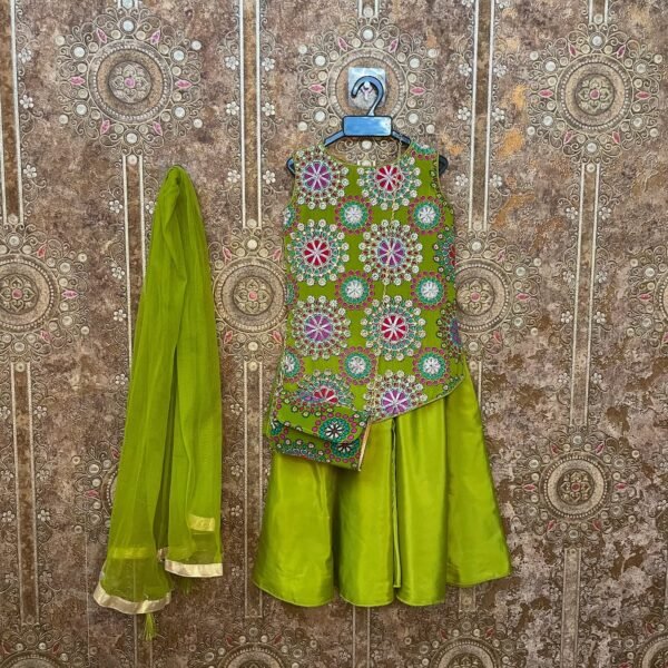 Green Color Sharara Set - Lia (Ready to Dispatch)