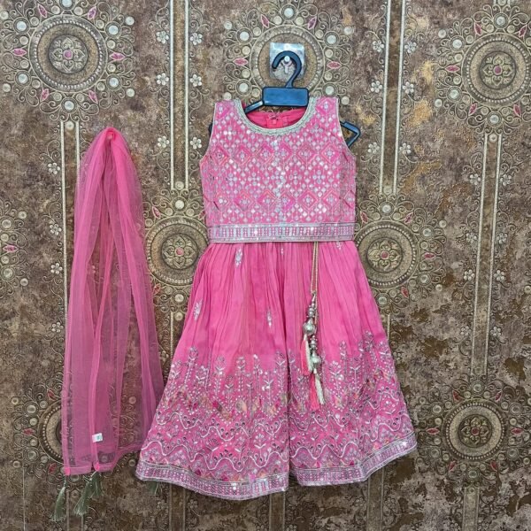 Pink Lehenga Choli Set -Rosy (Ready to Dispatch)