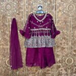 Royal Purple Sharara Set - Soniya (Ready to Dispatch)