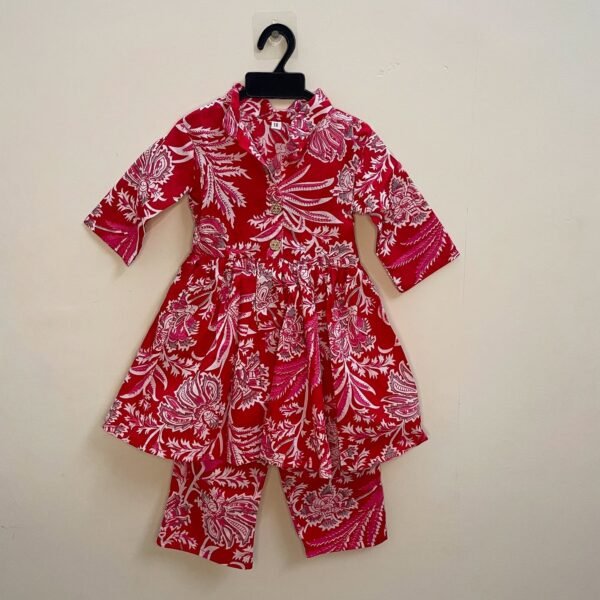 Red Co-ord pant top - Breathable cotton, easy fit and chic style - Ready to Dispatch