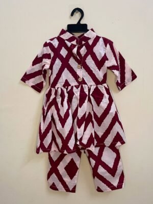 Maroon Co-ord pant top - Breathable cotton, easy fit and chic style - Ready to Dispatch