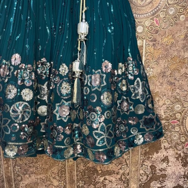 Ramar Green Embroidery Lehenga Set - (Ready to Dispatch)