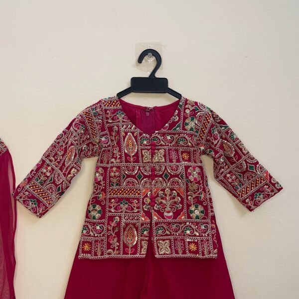 Pink Palazzo Set for Kids – Festive Elegance with Comfort - (Ready to Dispatch)