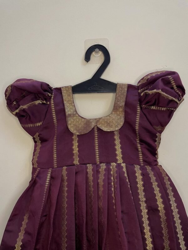 Dark Purple and Lilac Border Semi Banarasi Silk - Mom and Daughter Combo (Pre Booking)