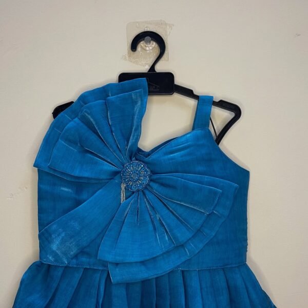 Step into a world of elegance with this Light Blue Flowy Organza Lehenga Set- (Ready to Dispatch)