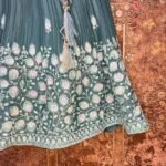 Teal blue embroidered Lehenga Set - (Ready to Dispatch)