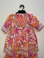 Stylish yet comfortable festive look with this budget-friendly Pink Cotton Kurti Set - (Ready to Dispatch)