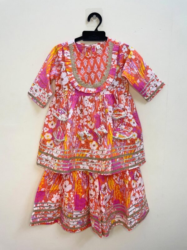 Stylish yet comfortable festive look with this budget-friendly Pink Cotton Kurti Set - (Ready to Dispatch)