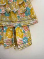 Stylish yet comfortable festive look with this budget-friendly Yellow Cotton Kurti Set - (Ready to Dispatch)