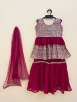 “Twirl, shine & sparkle — our pink ethnic sharara steals the show - (Ready to Dispatch)