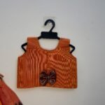 Narumugai Authentic Kanchi cotton Paavadai Sattai with traditional zari border - Orange and Maroon Color Combo (Pre-Booking)